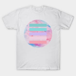 Aesthetic Rose Circle † Seapunk/Vaporwave VHS Ocean Design T-Shirt